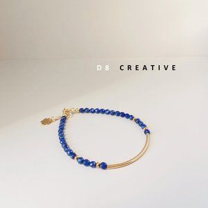 New women's  14k gold filled with lapis lazuli  bracelet